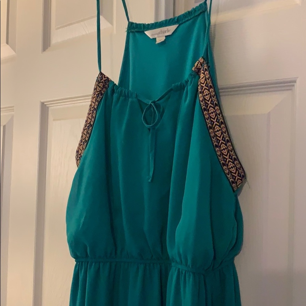 Teal maxi dress